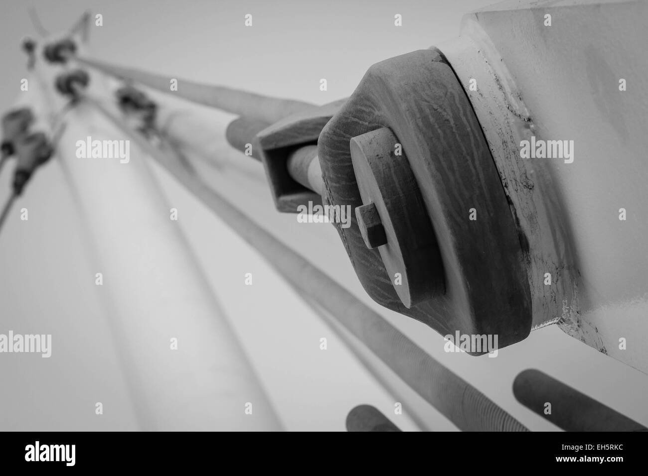 Metallseil unterstützt Stockfoto