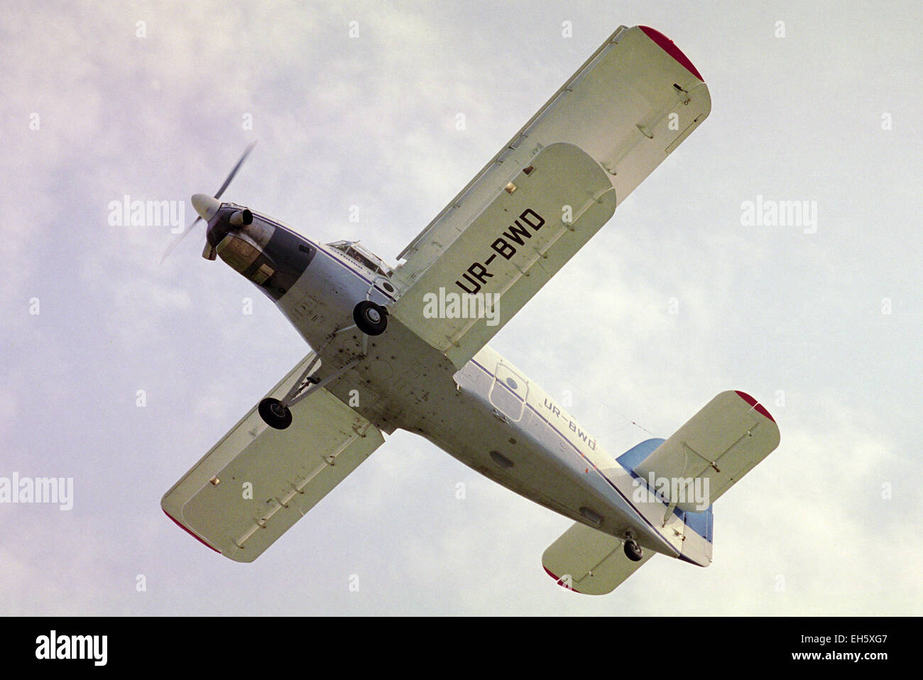 Antonov-3 Flugzeuge im Flug. Stockfoto