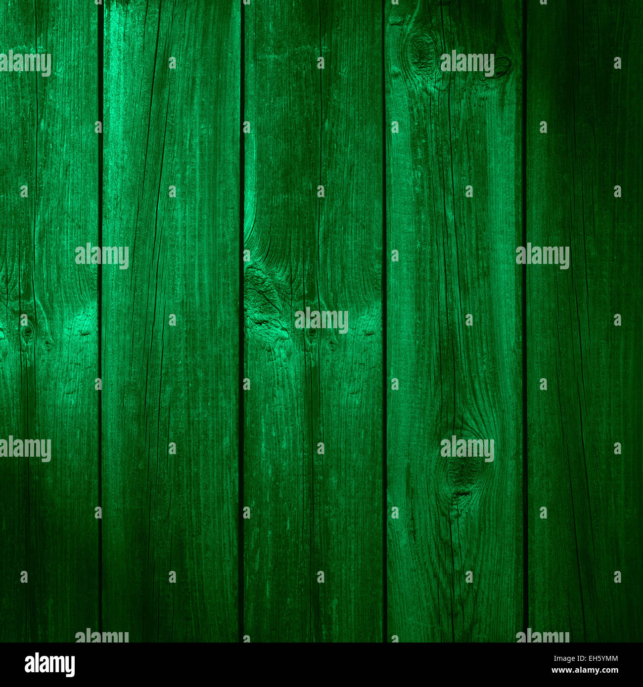 alte grüne Holzbohlen Hintergrund oder organische Textur Stockfoto
