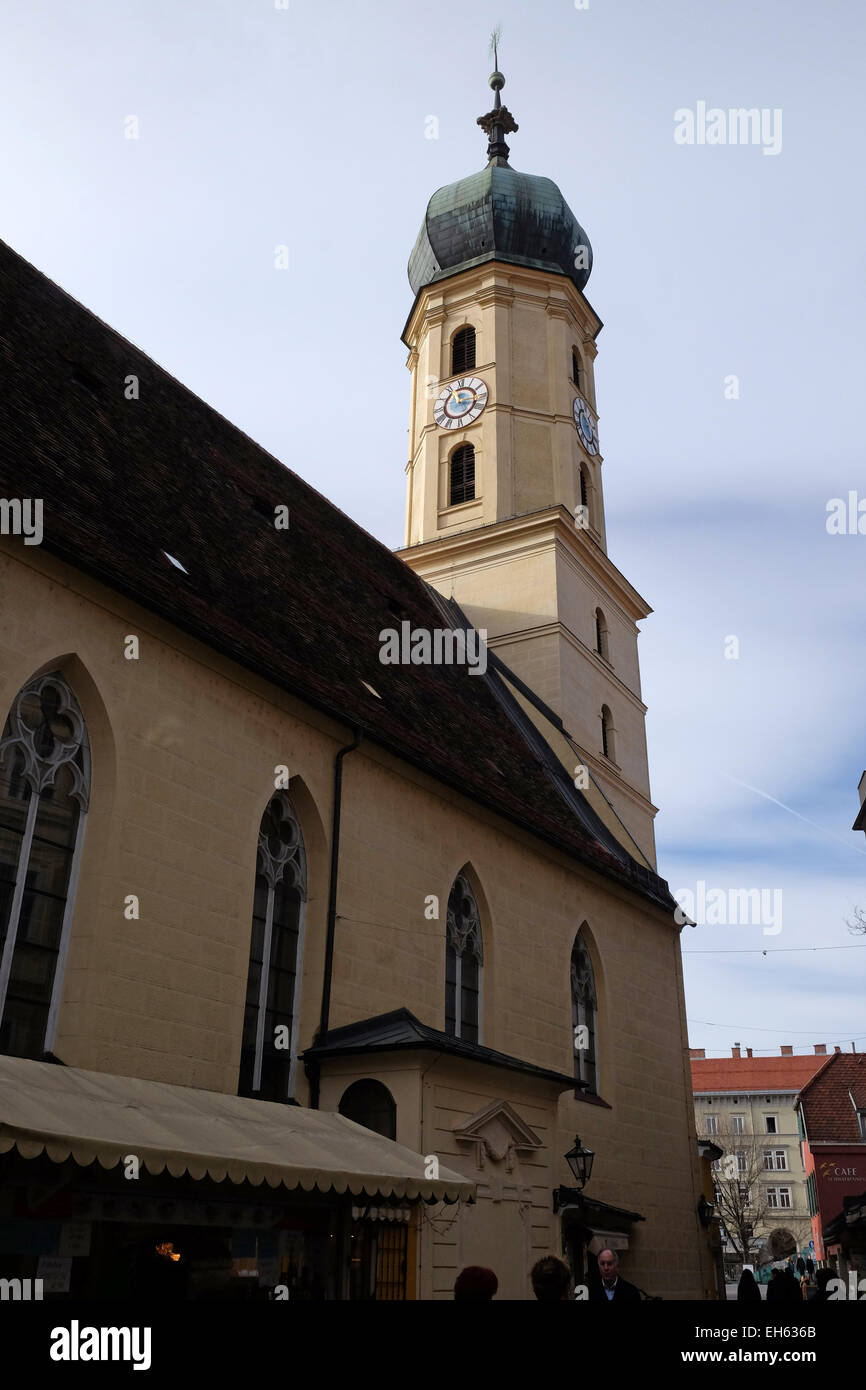 Franziskanerkirche in Graz, Steiermark, Österreich am 10. Januar 2015. Stockfoto