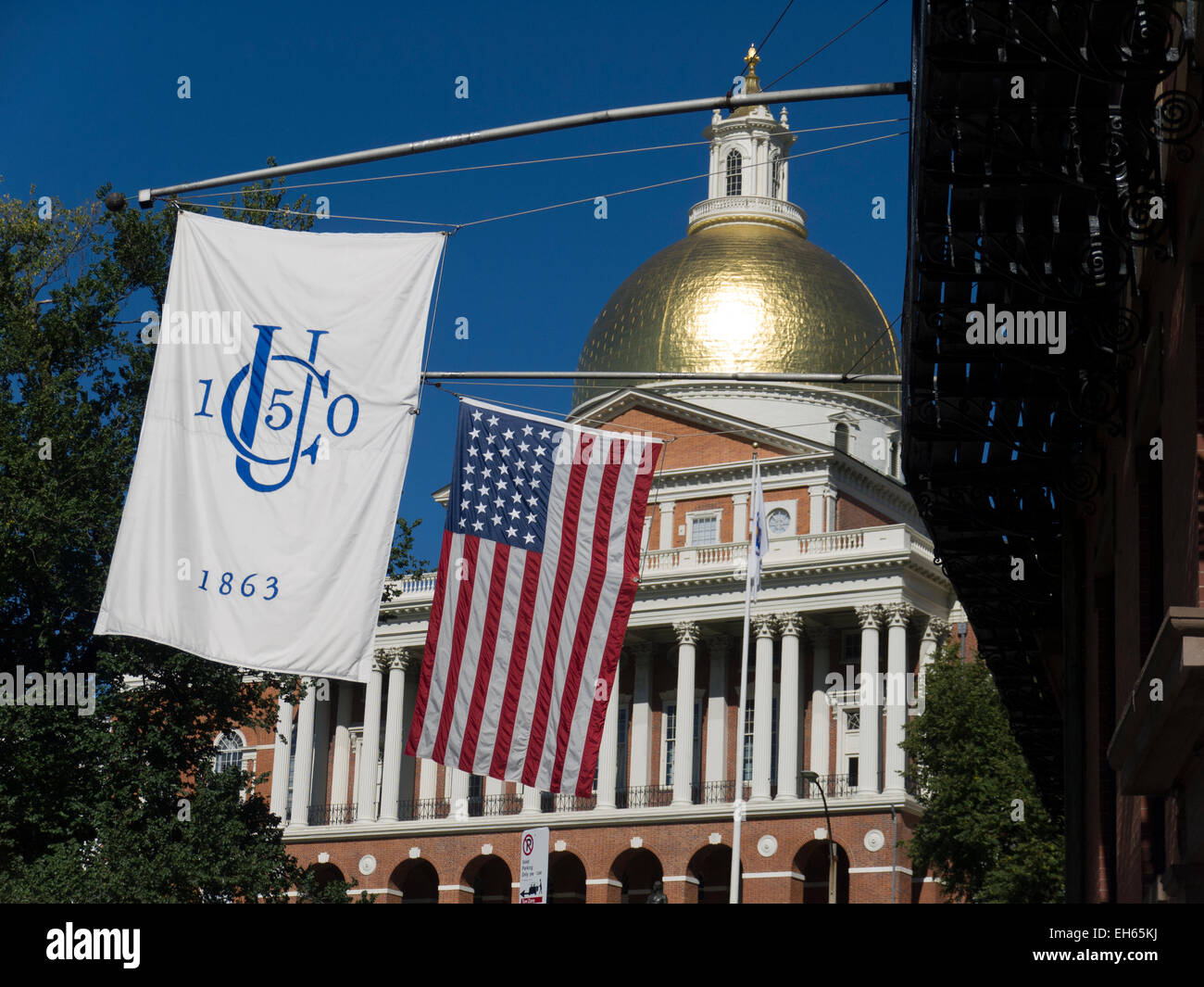 Massachusetts State House - Boston Stockfoto