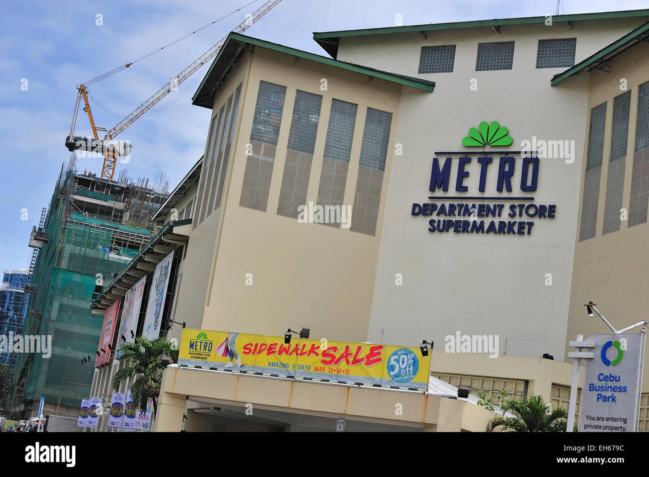 Neubau im Gewerbegebiet Ayala Center Cebu Philippinen Stockfoto