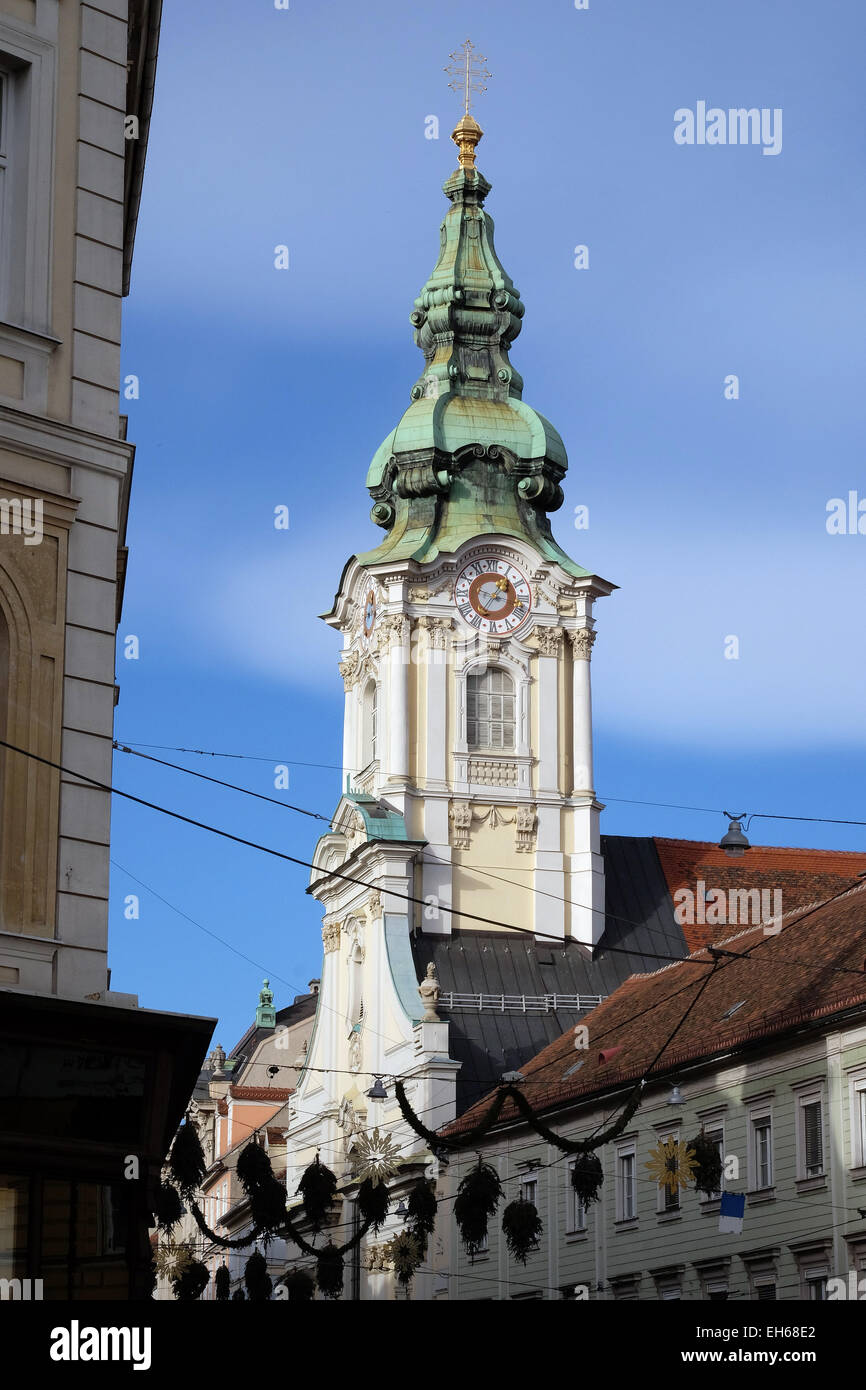 Pfarrkirche des Heiligen Blut in Graz, Steiermark, Österreich am 10. Januar 2015. Stockfoto