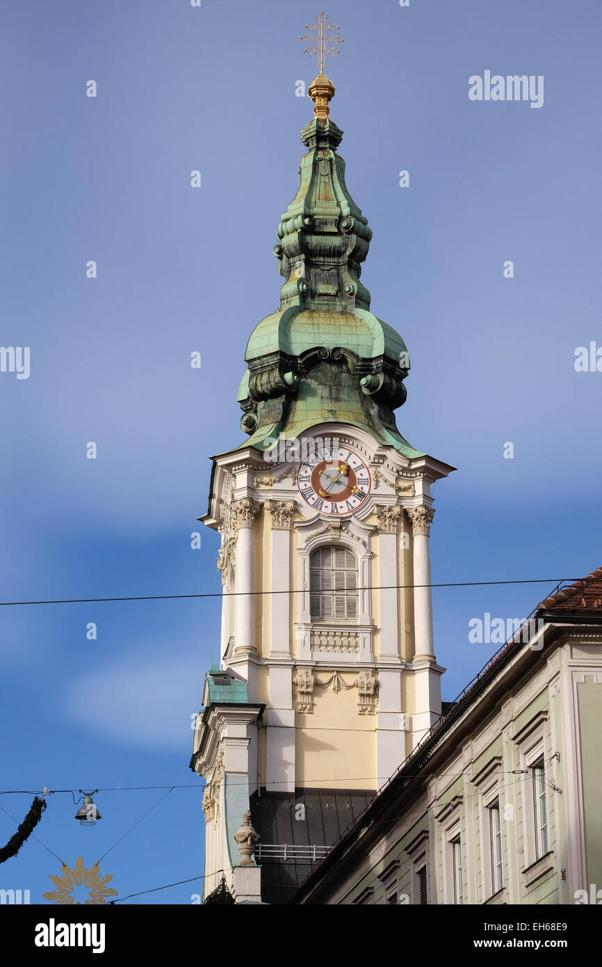 Pfarrkirche des Heiligen Blut in Graz, Steiermark, Österreich am 10. Januar 2015. Stockfoto