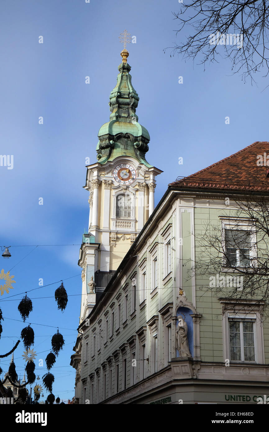 Pfarrkirche des Heiligen Blut in Graz, Steiermark, Österreich am 10. Januar 2015. Stockfoto