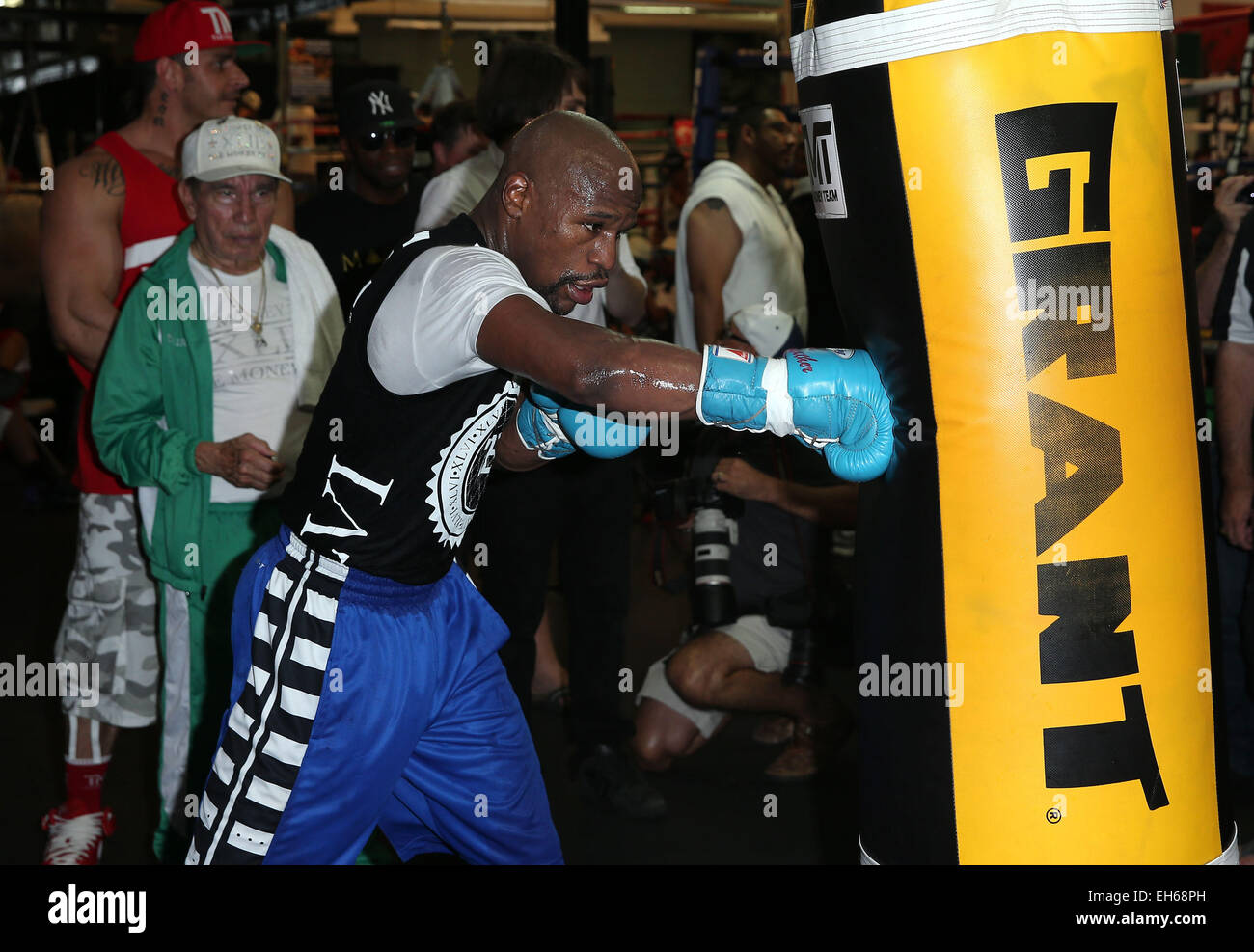 Floyd Mayweather Jr Media Training bei Mayweather Boxing Club Las Vegas mit: Floyd Mayweather Jr wo: Las Vegas, Nevada, Vereinigte Staaten, wann: 02 Sep 2014 Stockfoto