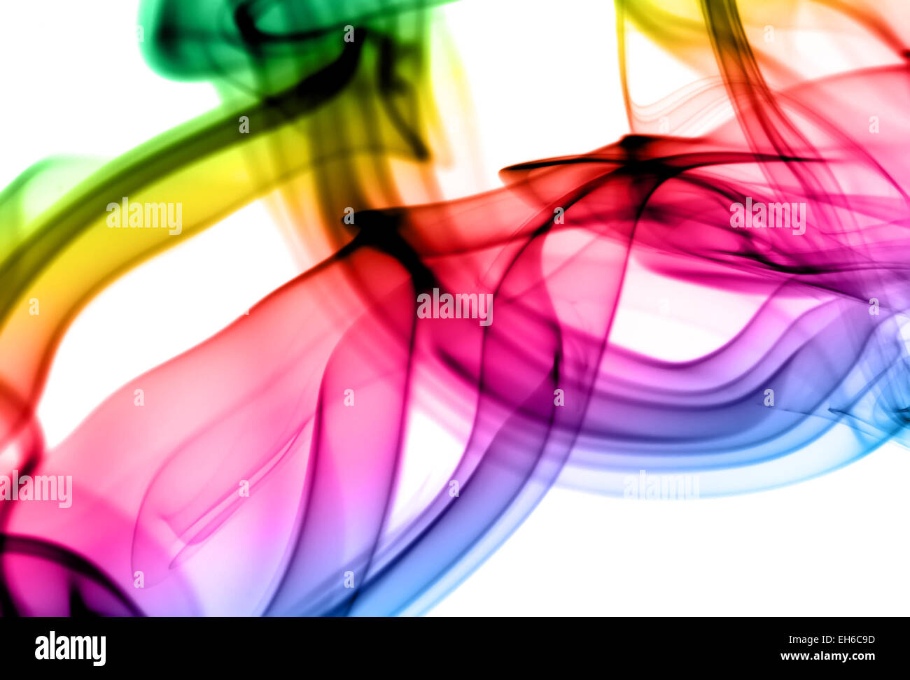 Abstrakte gradient Rauch Muster über dem weißen Hintergrund Stockfoto