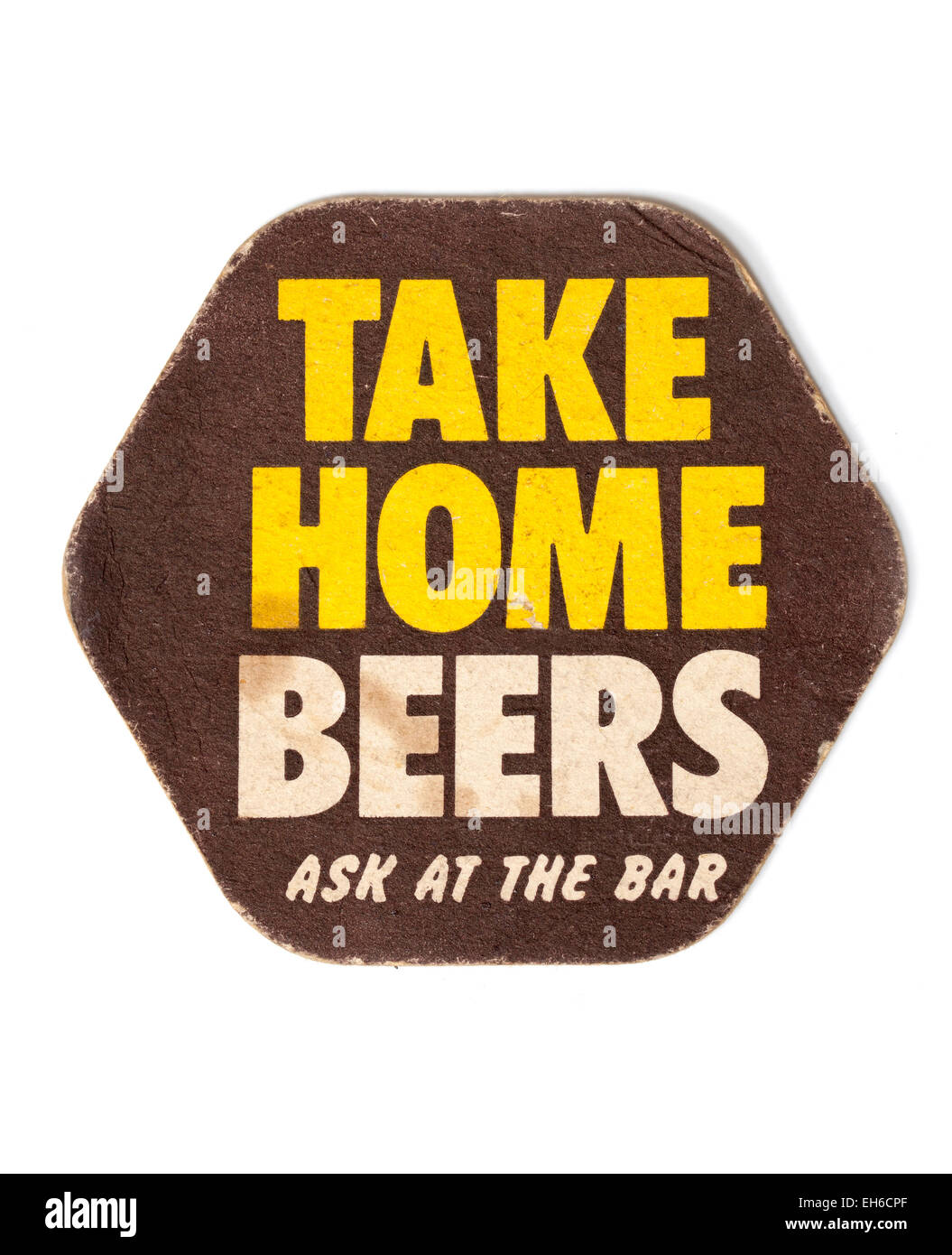 Vintage simGangster Werbung Take Home Biere Stockfoto
