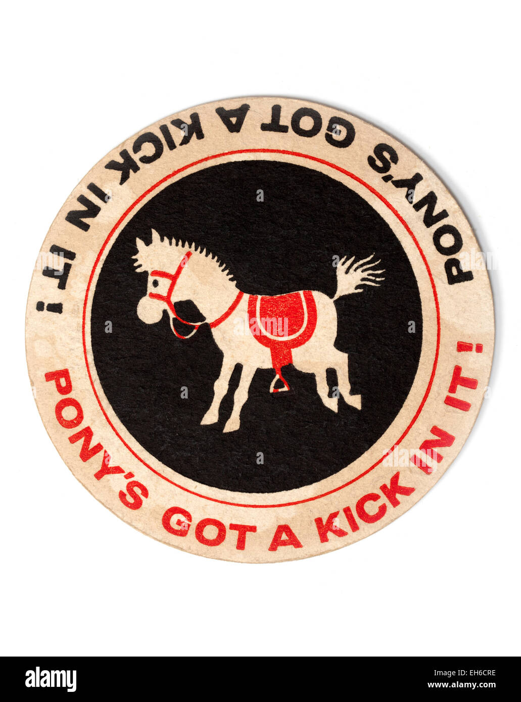 Vintage britische simGangster Werbung Pony Getränk Stockfoto