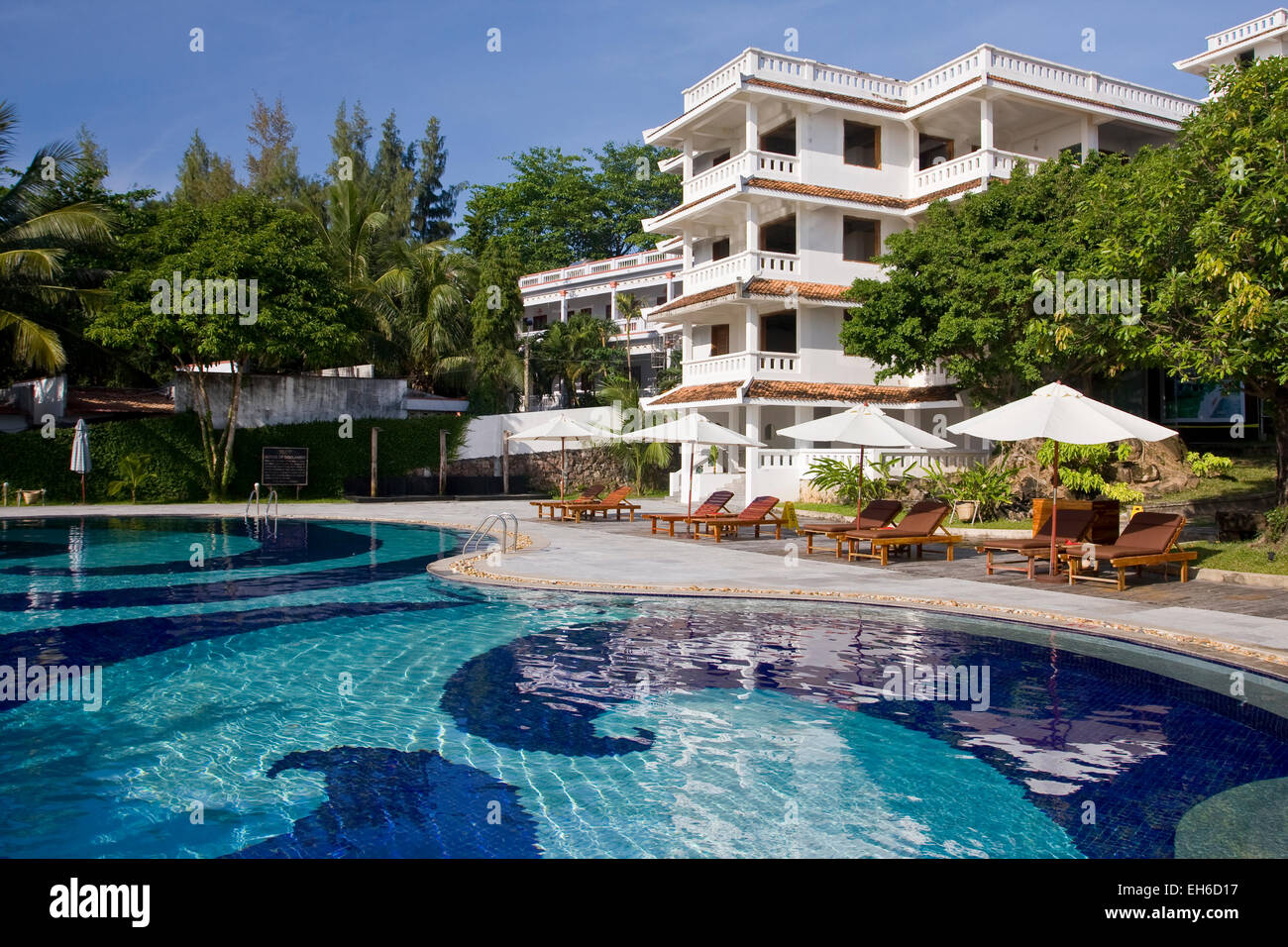 Hotel La Veranda am Long Beach auf der Insel Phu Quoc, Vietnam, Asien Stockfoto