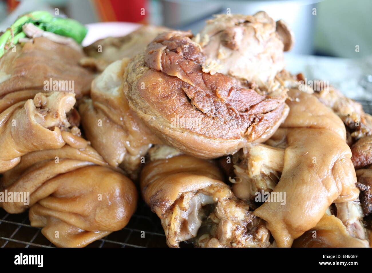 Keulen Kochen eine leckere Thai Lebensmittel, KHAOKHAMU Stockfoto