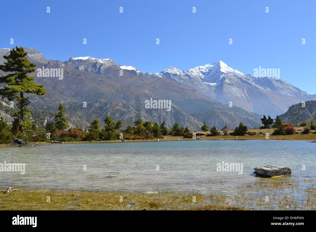 Landschaft im Annapurna-Gebirge, Himalaya Stockfoto