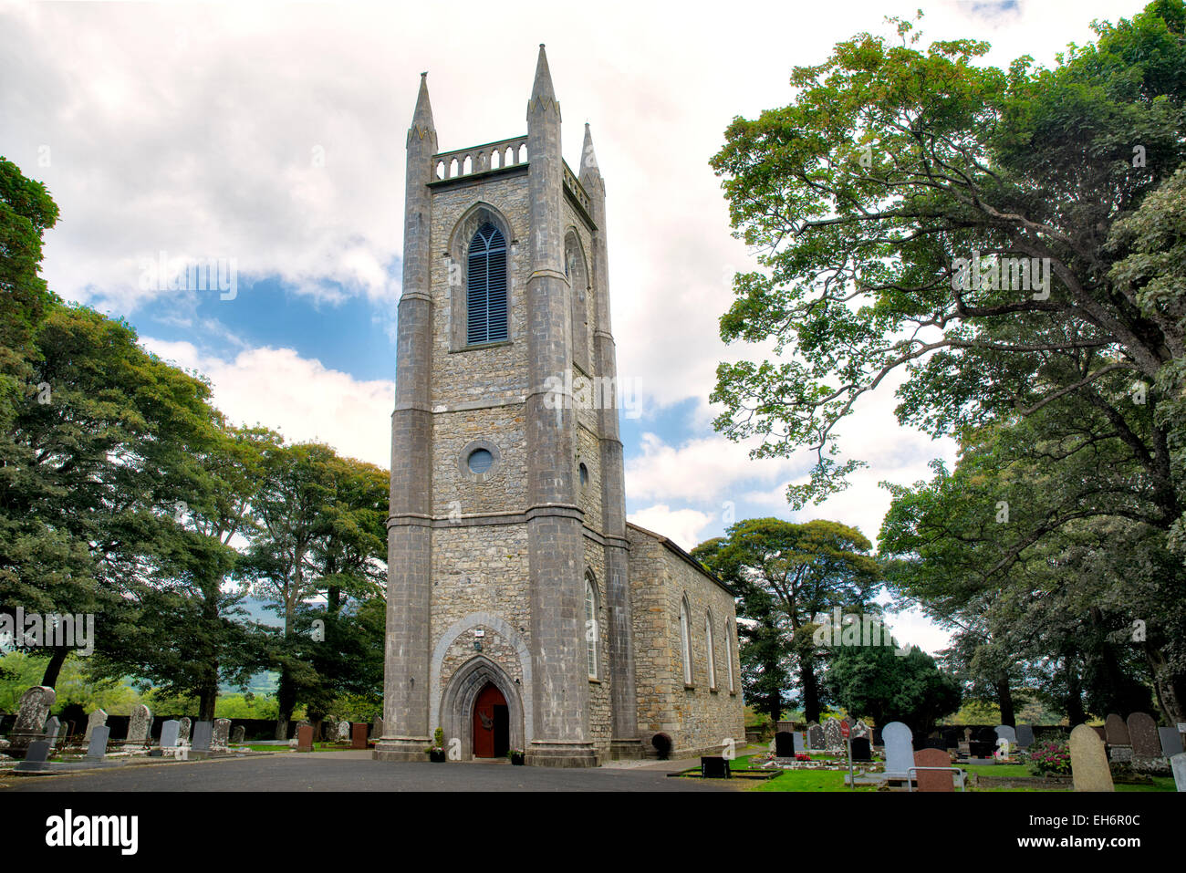 St. Columba es Church, Church of Ireland. Wo William Butler Yeats begraben ist. Irland Stockfoto