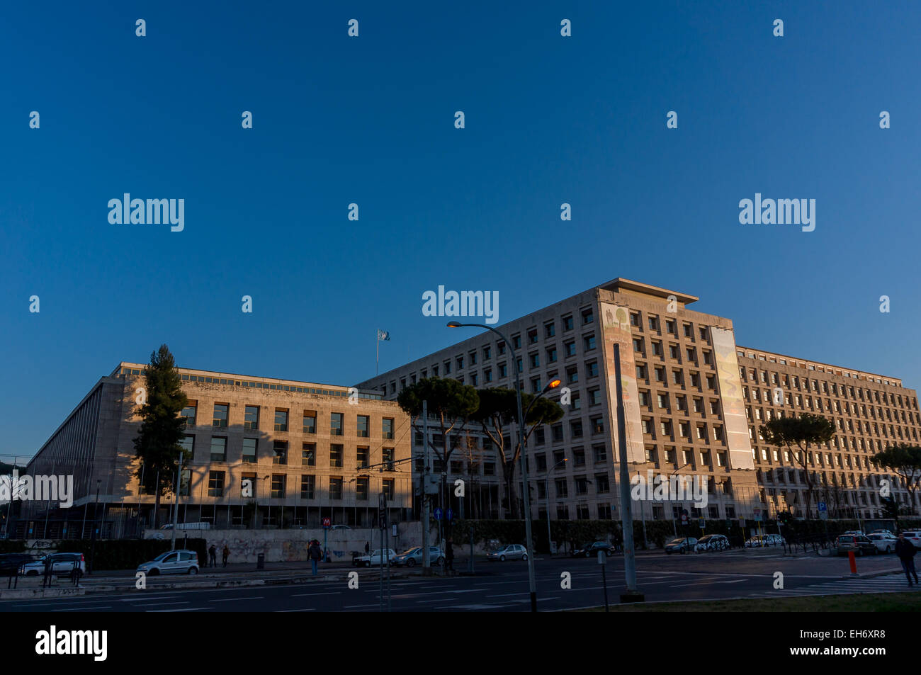 Vereinten Nationen FAO (Food and Agriculture Organization) Gebäude in Rom Stockfoto