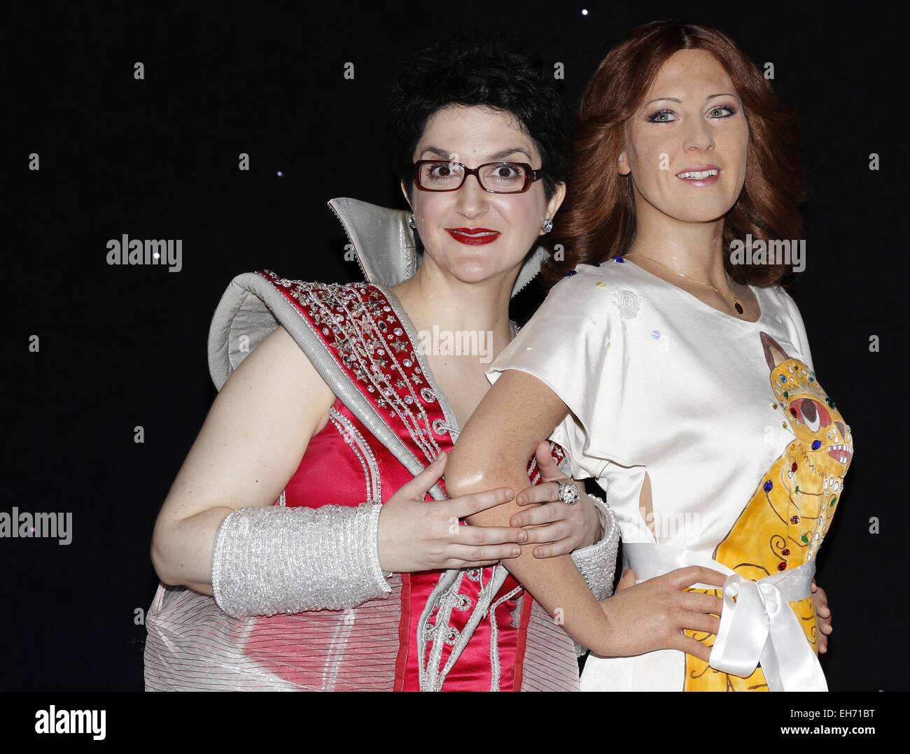 Das Broadway "Mamma Mia" Besetzung enthüllen ABBA Wachsfiguren bei Madame Tussauds Featuring: Lauren Cohn, Anni-Frid Lyngstad (Frida) Wachs herauszufinden wo: New York, New York, Vereinigte Staaten von Amerika bei: 03 Sep 2014 Stockfoto