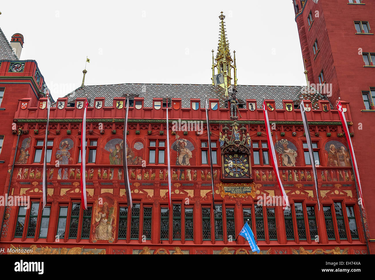Basler Rathaus, Schweiz Stockfoto
