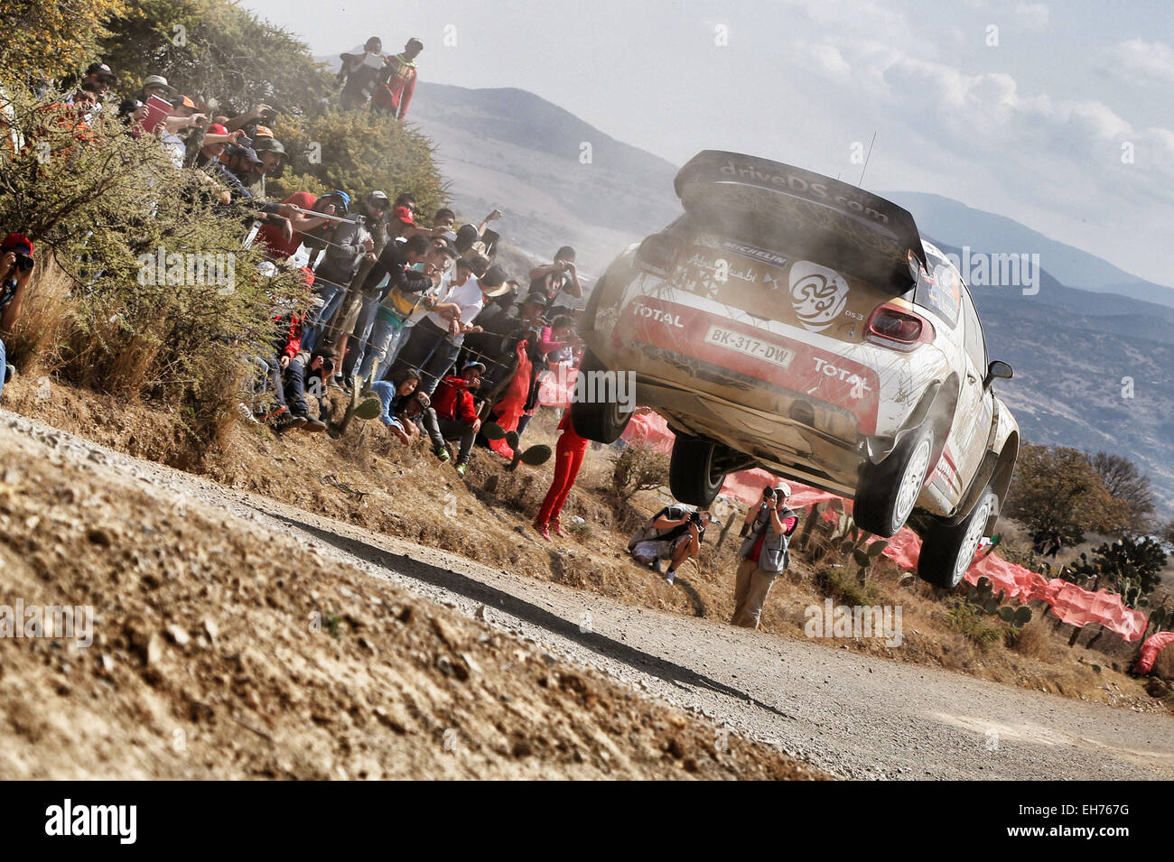Guanajuato, Mexiko. 8. März 2015. WRC Rallye Mexiko. Mads Ostebrg (NOR) und Jonas Andersson (SWE) - Citroen DS3 WRC Credit: Action Plus Sport/Alamy Live News Stockfoto