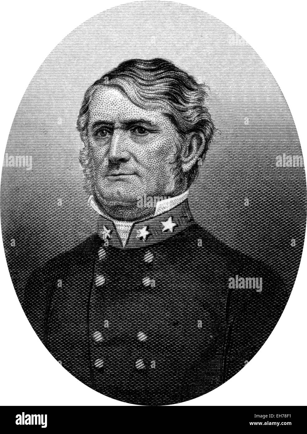 Gravieren von Konföderierten Lieutenant General Leonidas Polk (10. April 1806 – 14. Juni 1864), ein General der Konföderierten im amerikanischen Stockfoto
