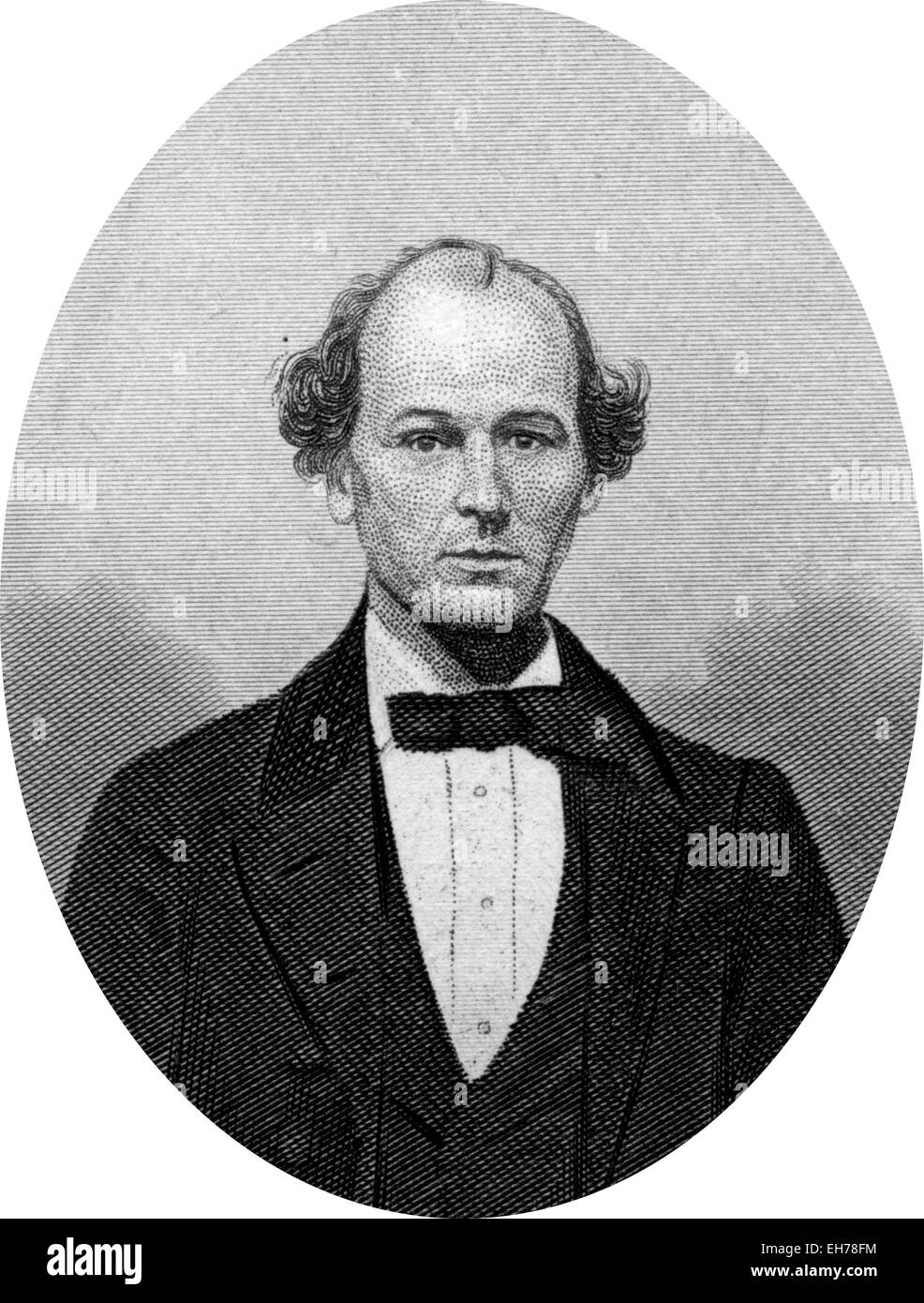 Kupferstich von Konföderierten Politiker Isham Green Harris (10. Februar 1818 – 8. Juli 1897), war ein US-amerikanischer Politiker. He se Stockfoto