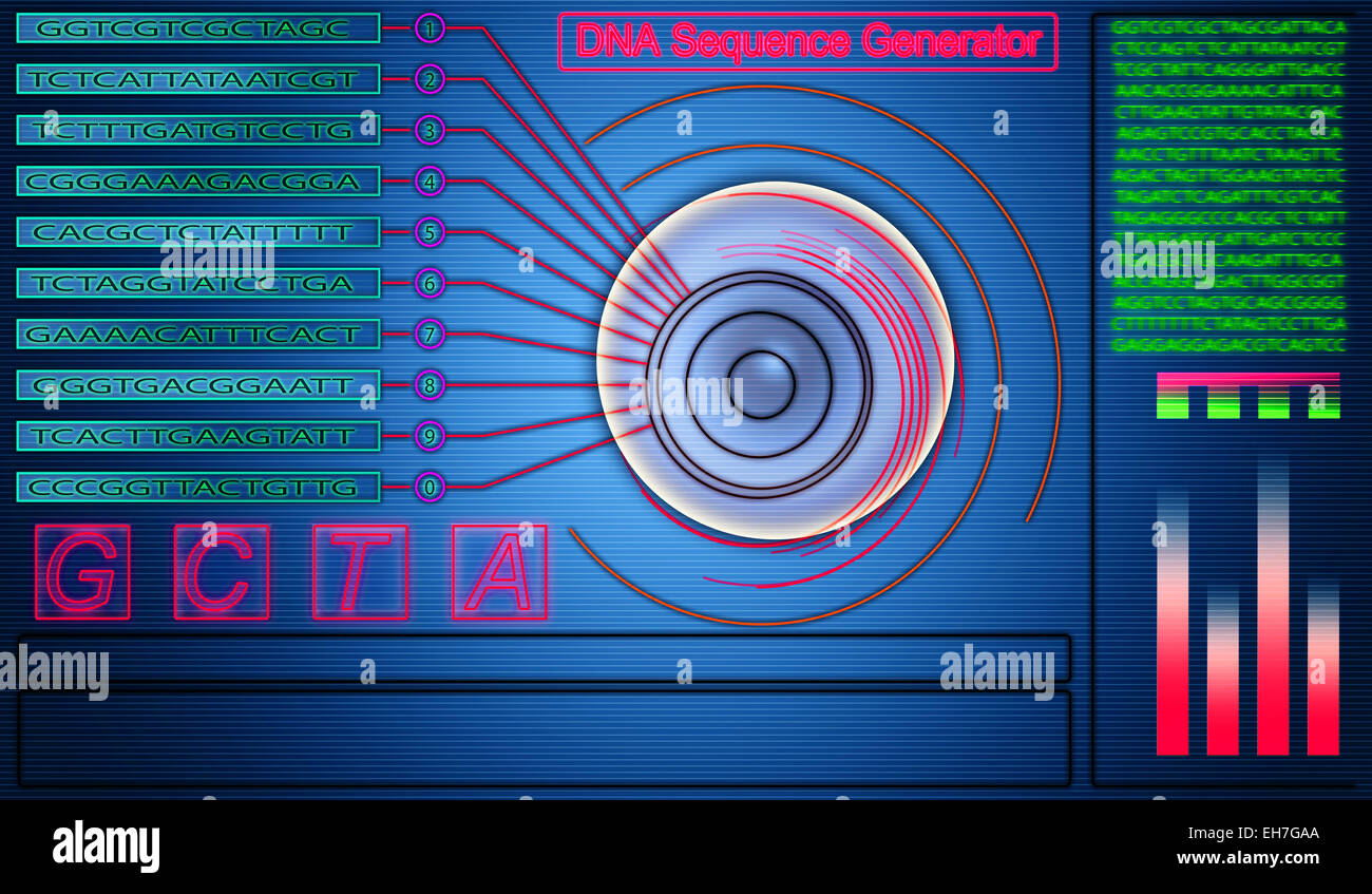DNA-Sequenz-generator Stockfoto