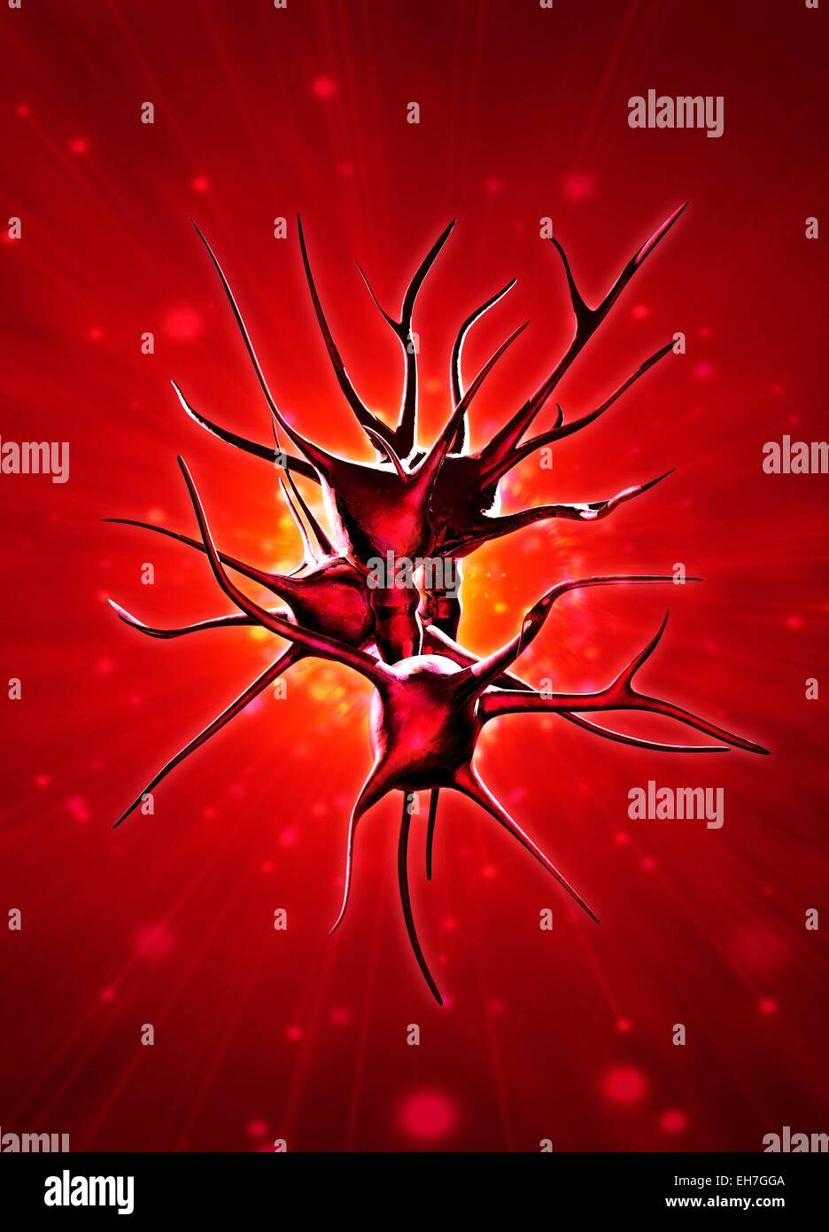 Gehirn-Nervenzellen, artwork Stockfoto