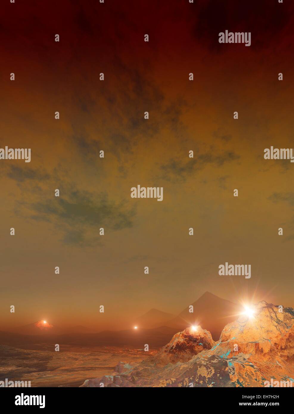 Planet der Diamant, 55 Cancri e gemacht. Stockfoto
