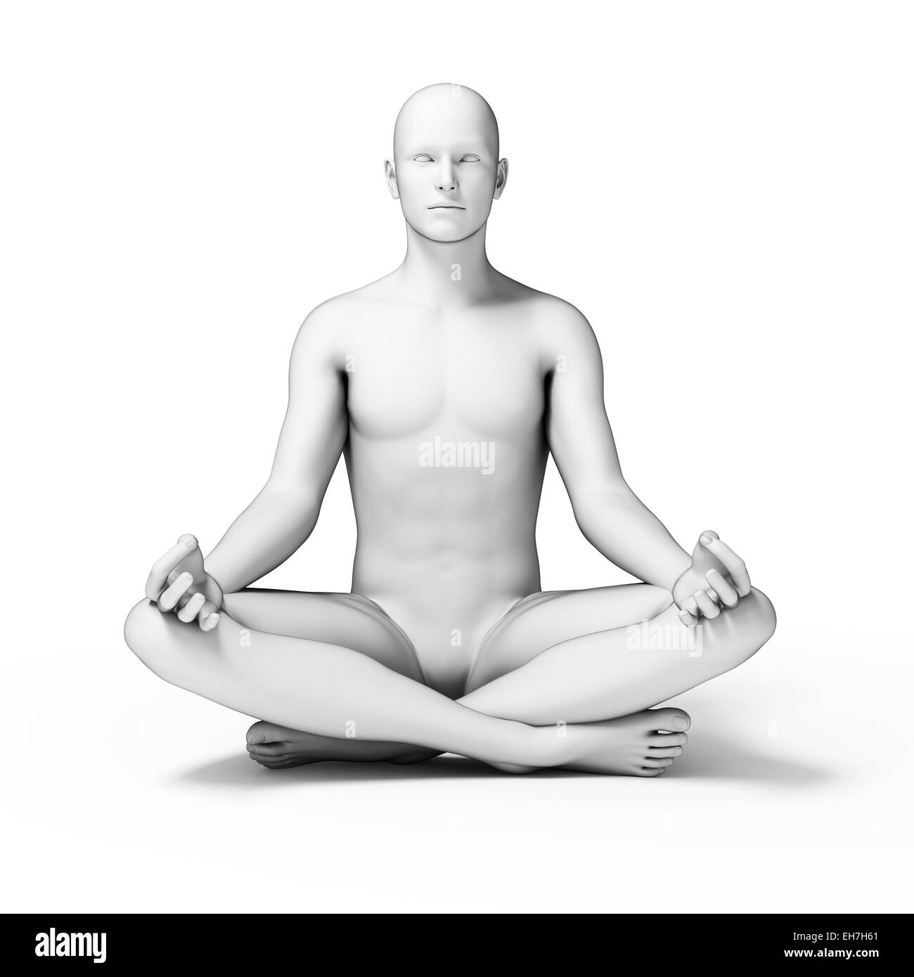 Person, die Yoga, Abbildung Stockfoto