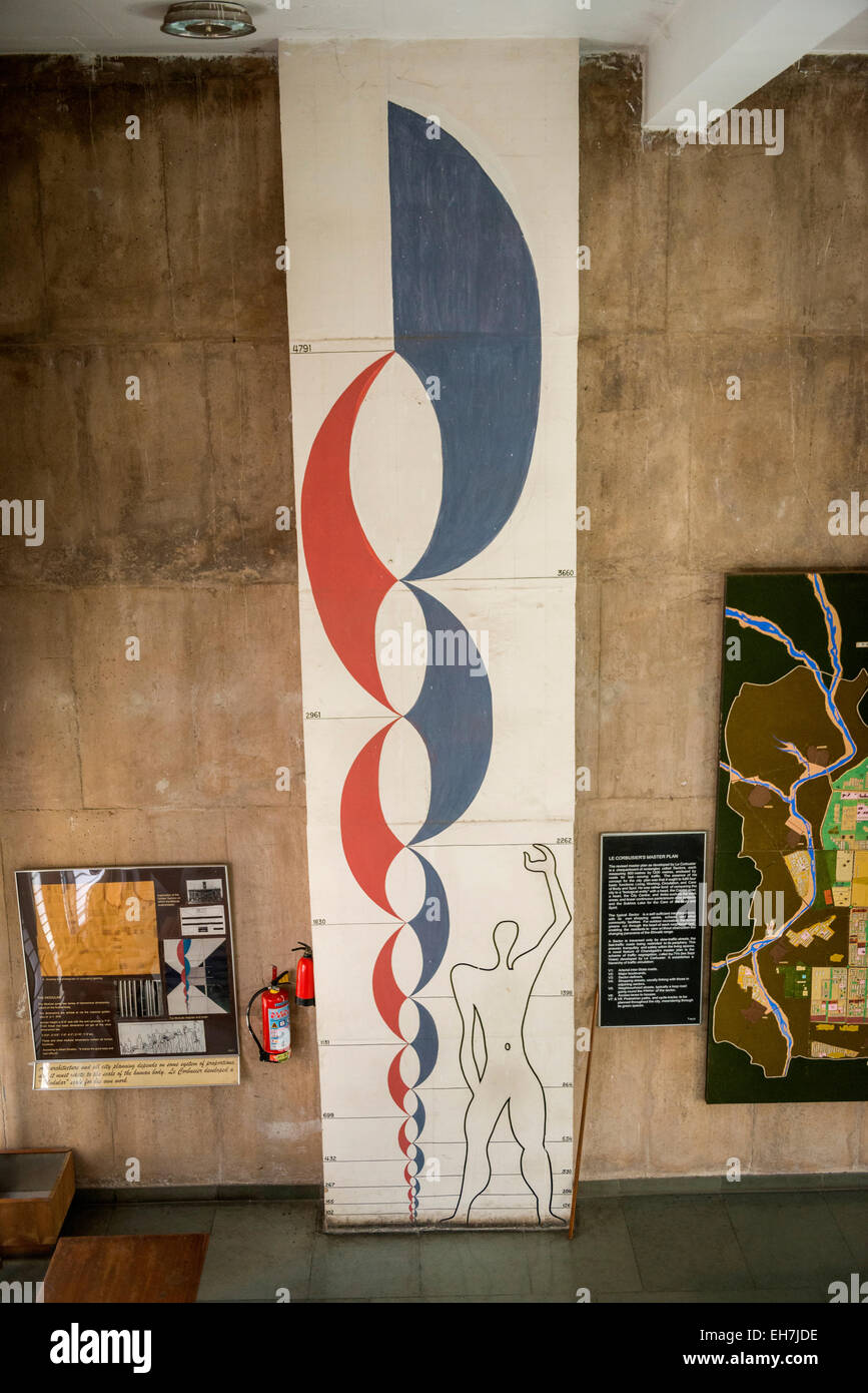 Das Architekturmuseum in Chandigarh, Indien Stockfoto