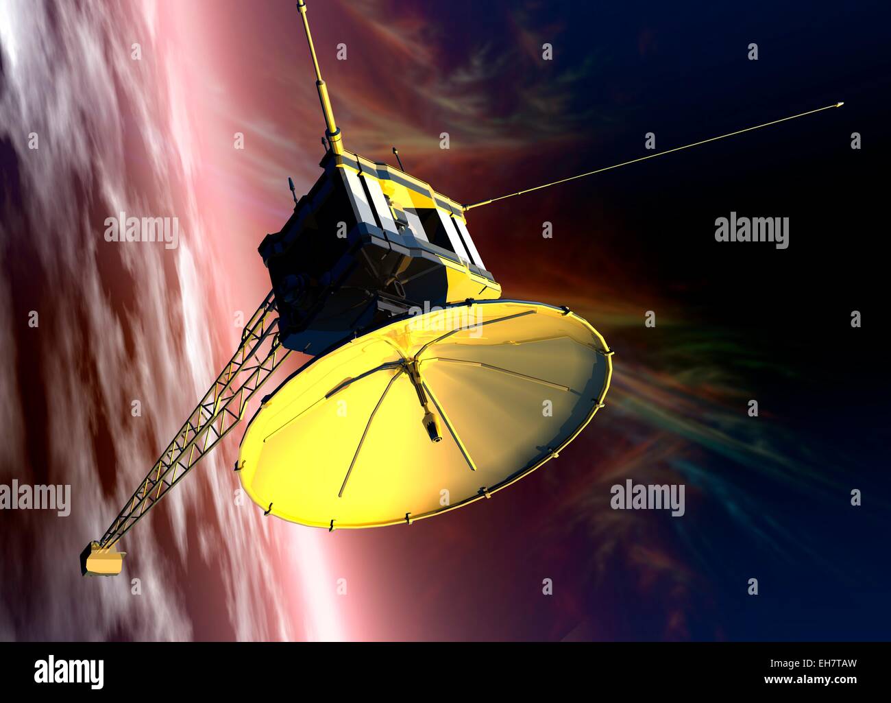Roboter-Sonde im Deep Space, Abbildung Stockfoto
