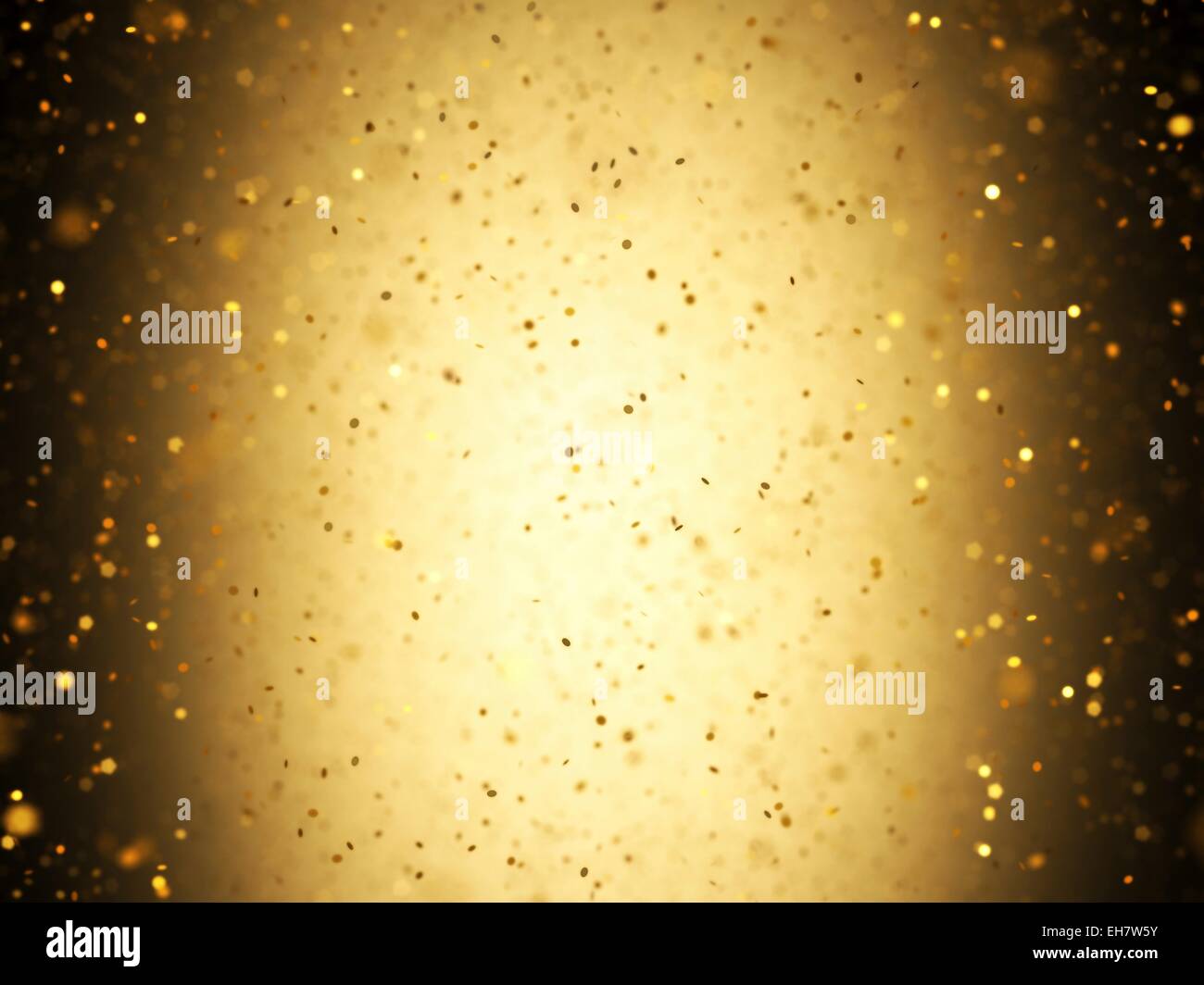 Gold Konfetti, Abbildung Stockfoto