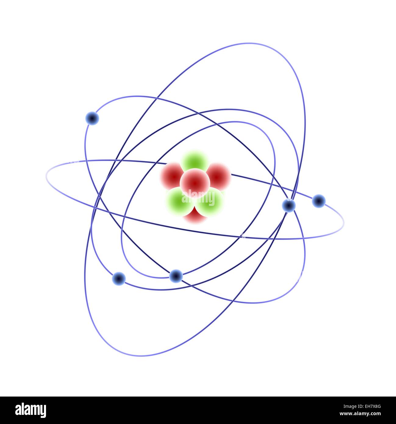 Atomstruktur, artwork Stockfoto