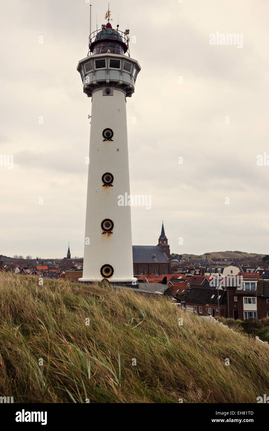 J.C.J. van Speijk Leuchtturm. Bergen, Nordholland, Niederlande. Stockfoto