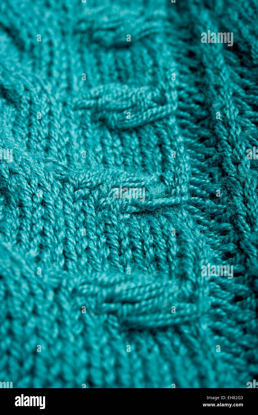 grüne Wolle Textile closeup Stockfoto