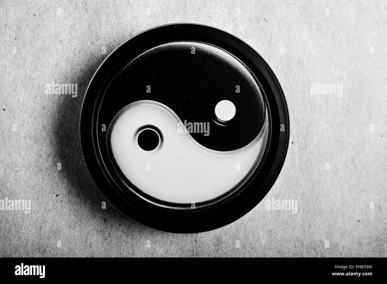 Yin Yang Symbol Runde Stockfoto