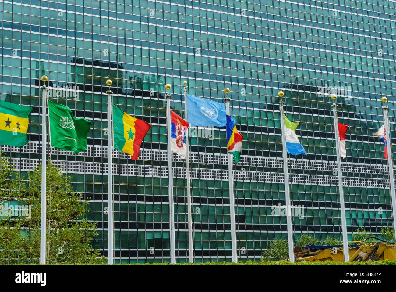 UNO Hauptquartier der Vereinten Nationen Sekretariat Gebäude, Manhattan, New York City, New York, USA Stockfoto
