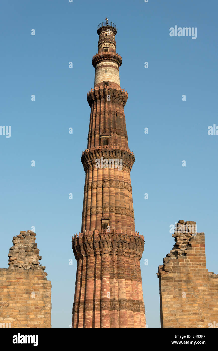 Qutb Minar, Delhi, Indien Stockfoto