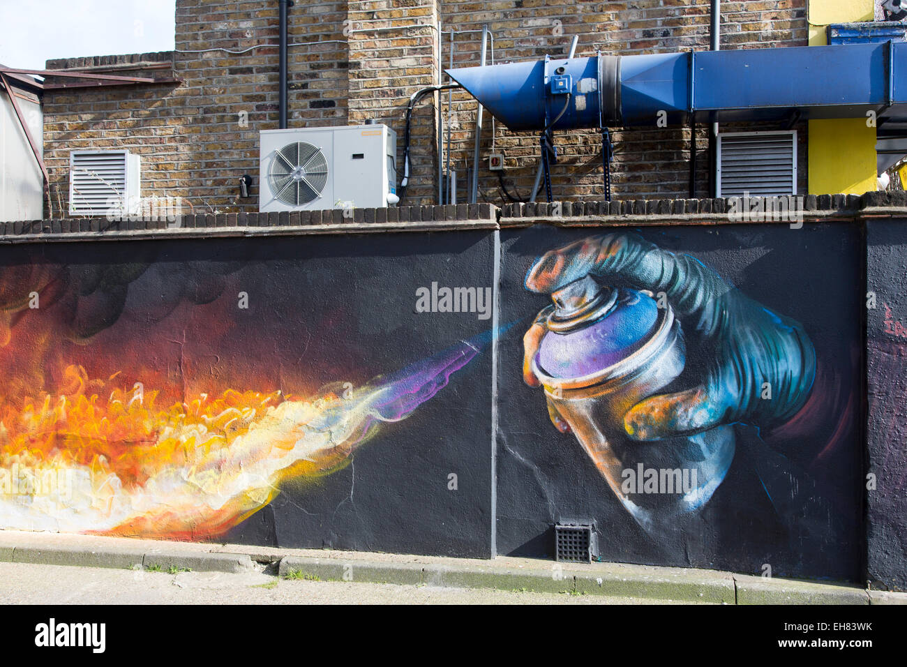 Grafitti-Kunst in Camden Town, London. Stockfoto