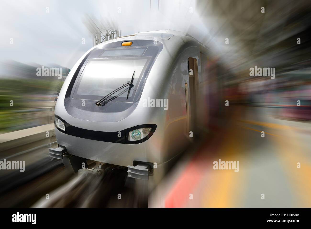 Metro Bewegungsunschärfe Stockfoto