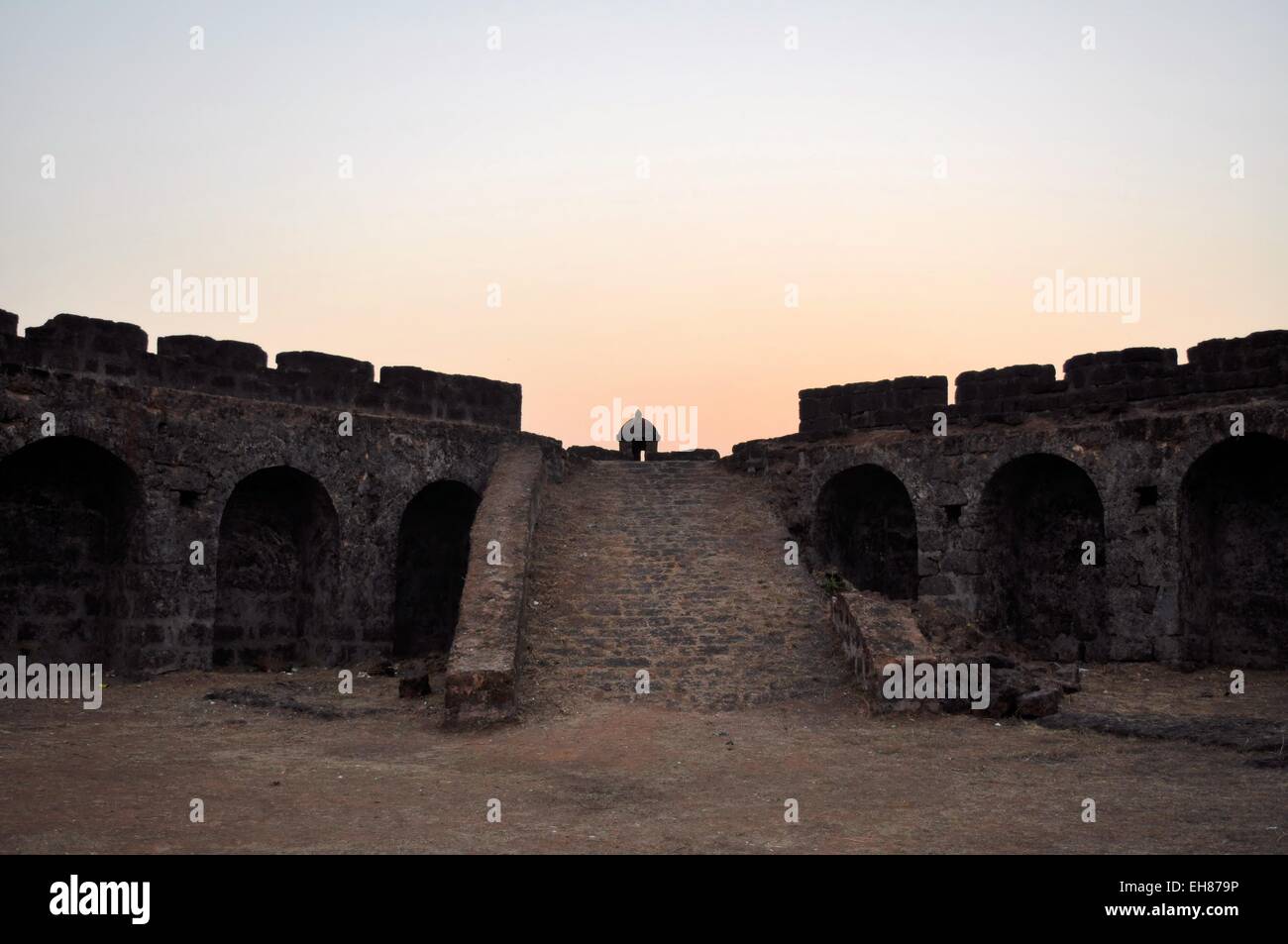 Corjuem Fort, Militärfestung, Goa, Indien Stockfoto