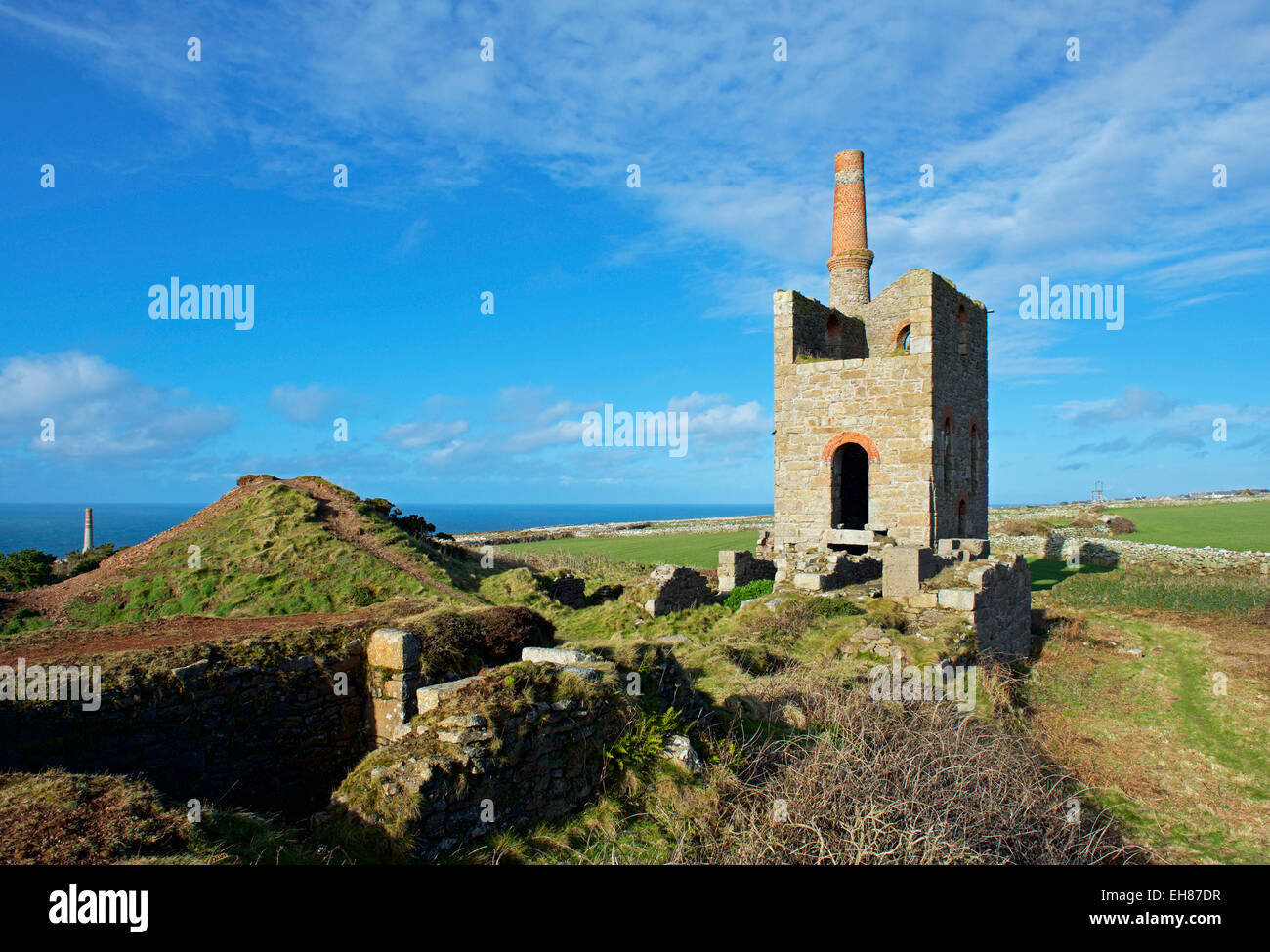 Levante Zinnmine, in der Nähe von Pendeen, Cornwall, England UK Stockfoto