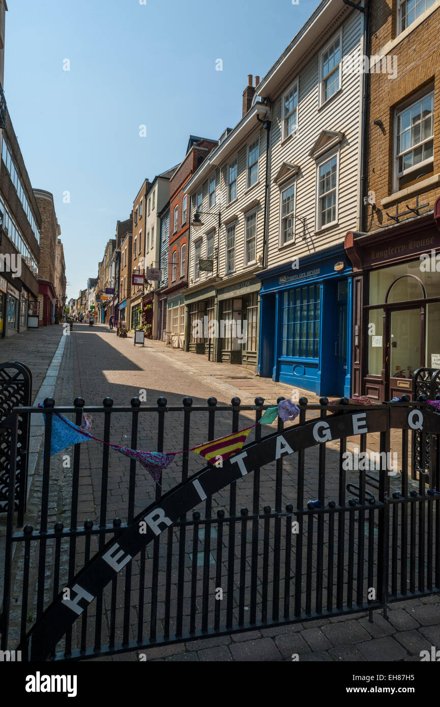 Das Erbe-Viertel am unteren Ende der High Street Gravesend, Kent Stockfoto