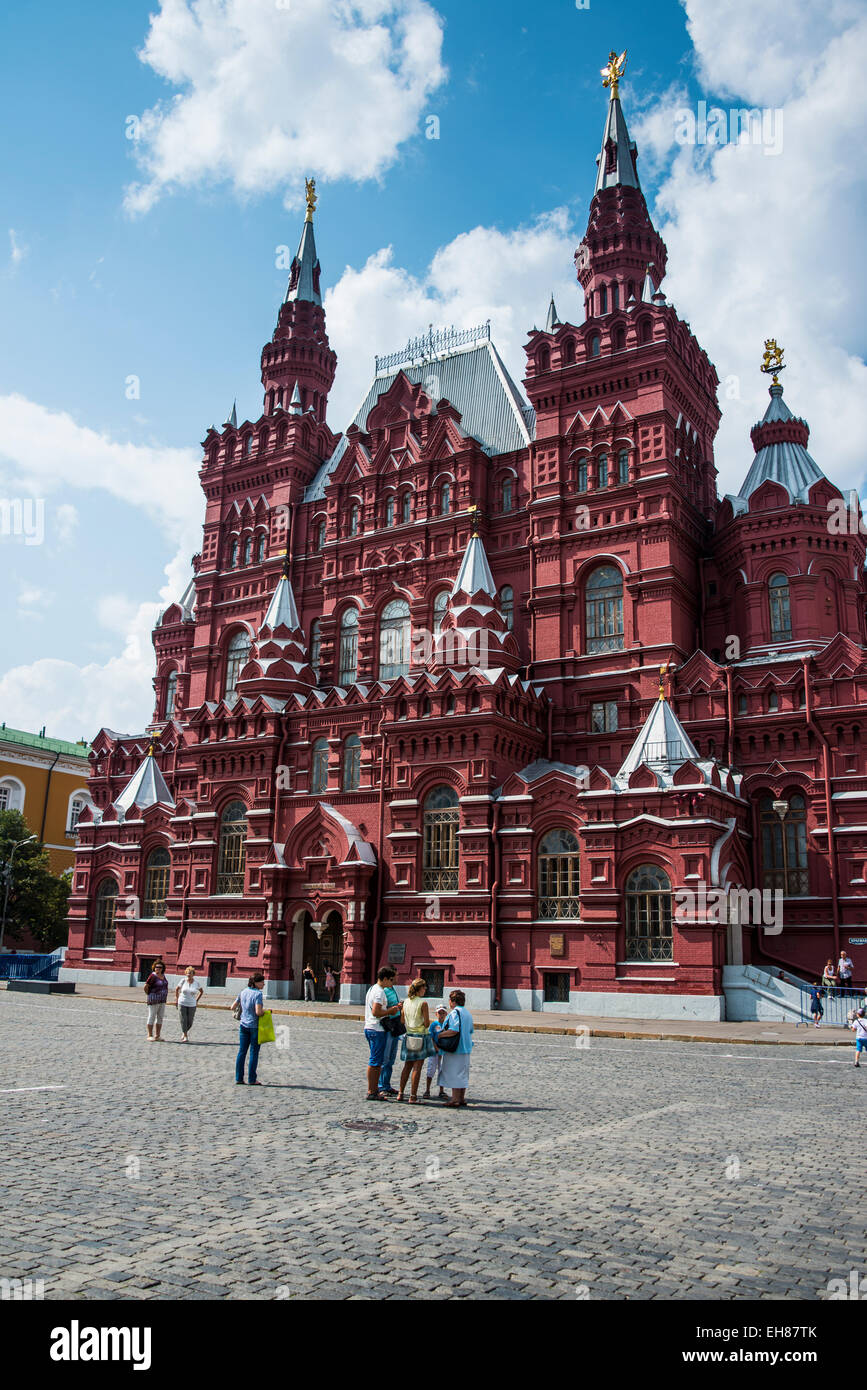 Staatliche historische Museum, Roter Platz, Moskau, Russland Stockfoto