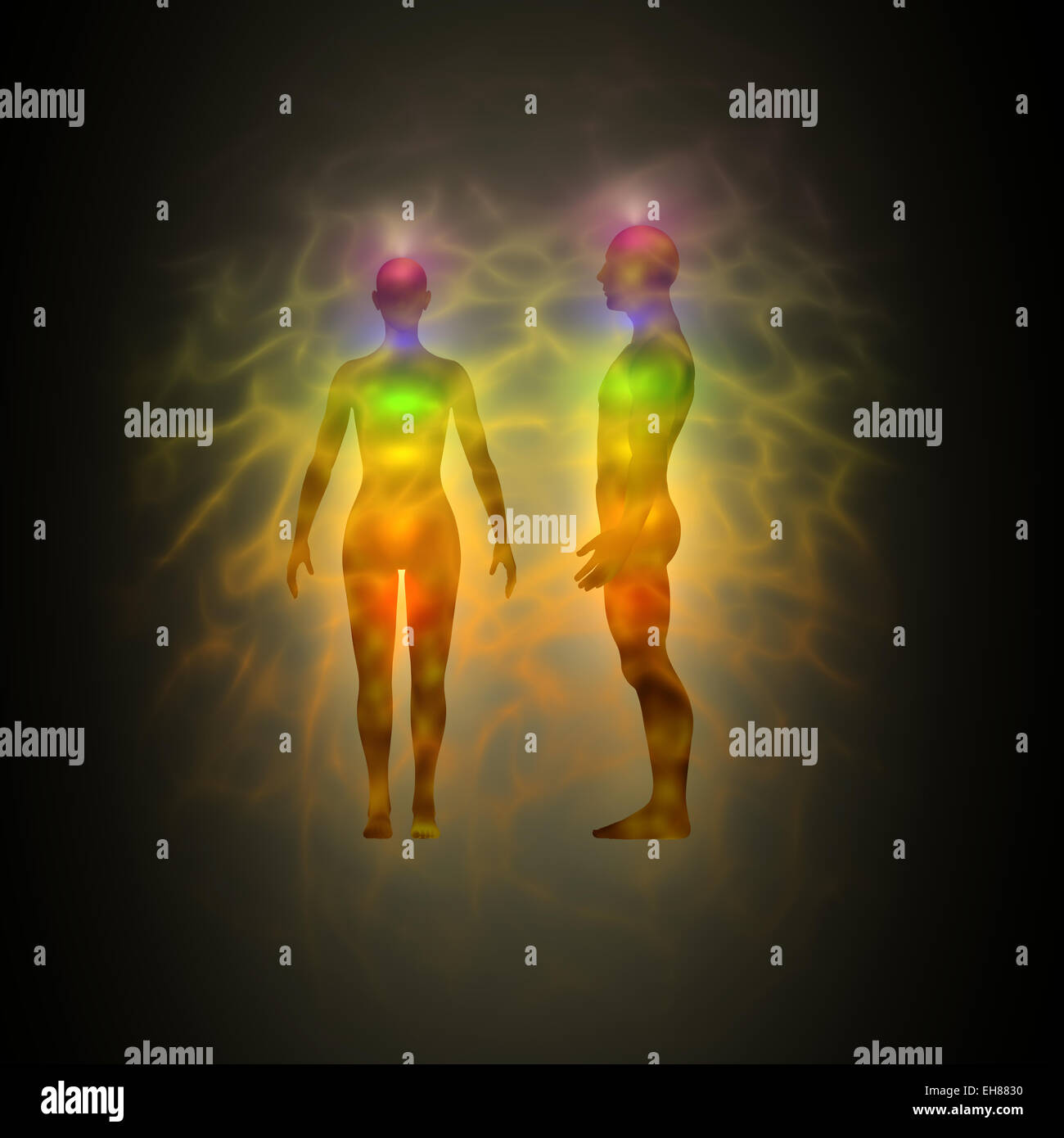 Aura - Energie-Körper - Heilenergie Stockfoto