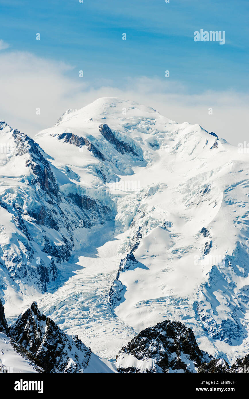 Europa, Frankreich, Haute Savoie, Rhone Alpes, Tal von Chamonix, Mt Blanc 4810m aus Mt Buet Stockfoto Europa, Frankreich, Haute Savoie, Rhone Alpes, Tal von Chamonix, Mt Blanc 4810m aus Mt Buet Stockfoto