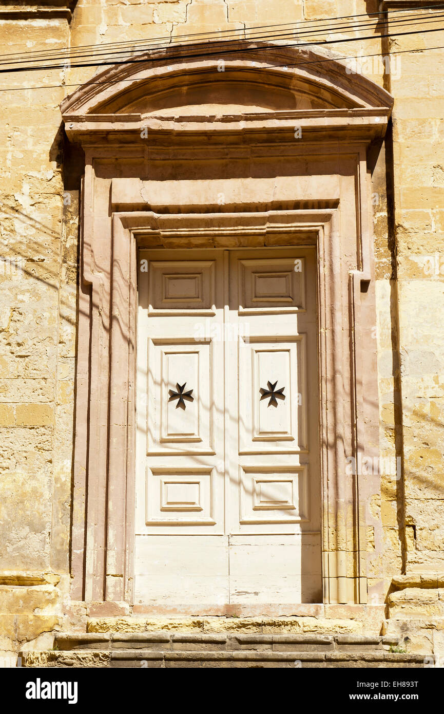 Tür, Eingang, Malteserkreuz, Malta Stockfoto