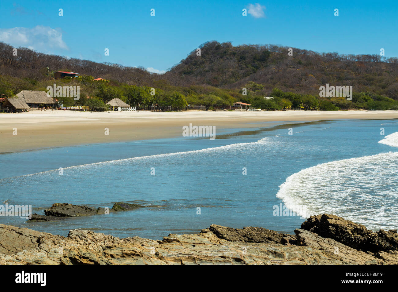 Weltklasse-Playa El Coco Strand südlich von San Juan del Sur, Playa El Coco, San Juan del Sur, Provinz Rivas, Nicaragua Stockfoto
