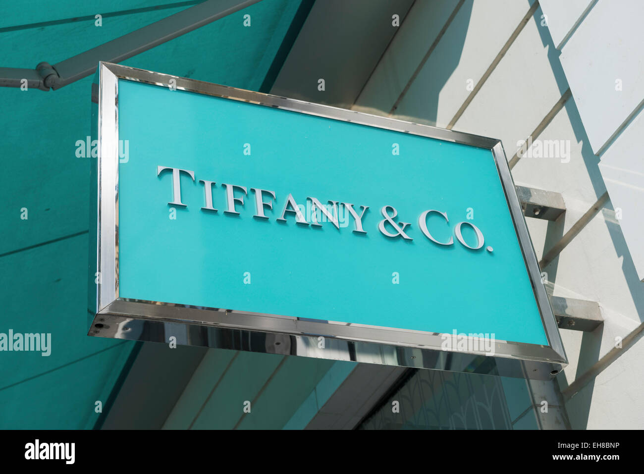 Tiffany speichern Schilder, Avenue de Verdun, Nizza, Provence, Frankreich Stockfoto