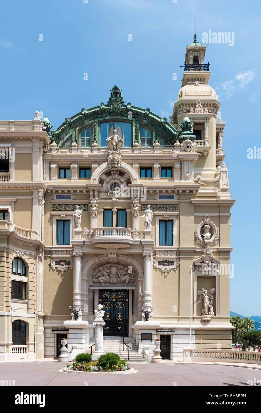 Vorderseite des Casino von Monte Carlo, Monaco, Europa Stockfoto