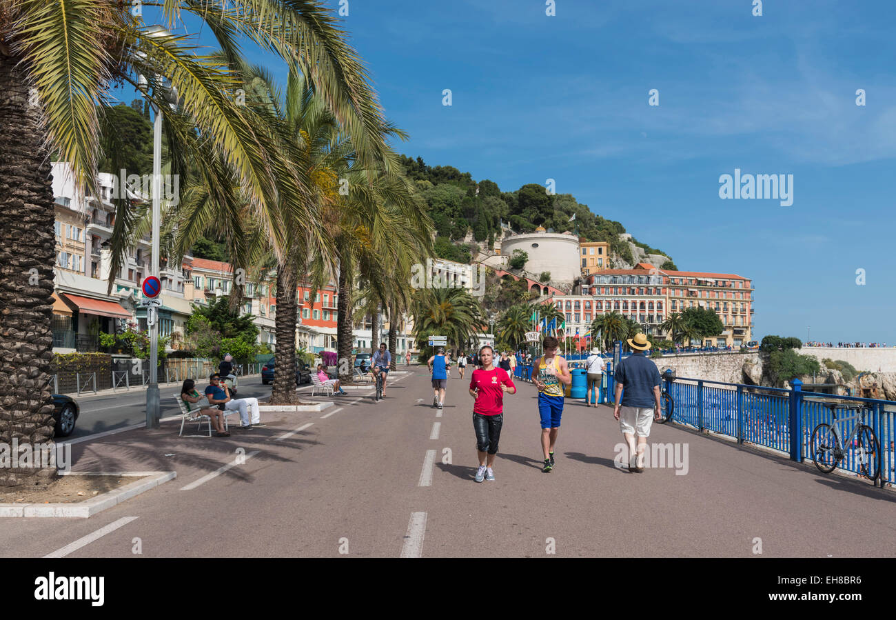 Nizza, Frankreich, Sommer - Promenade des Anglais - Provence, Côte d'Azur, Nizza Frankreich Stockfoto