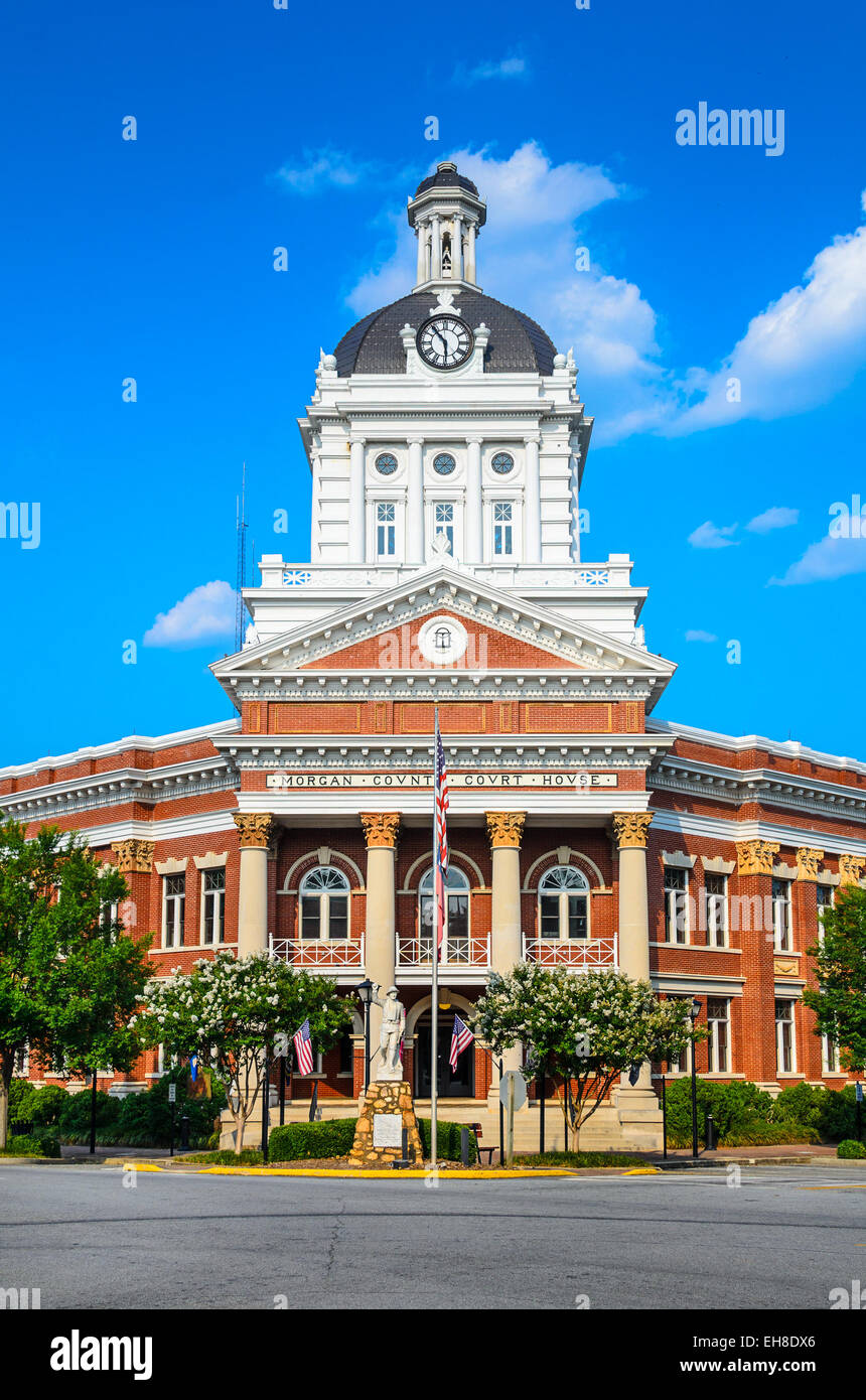 Morgan County Court House im Morgan County, Georgia. Stockfoto